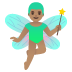 man fairy, medium skin tone